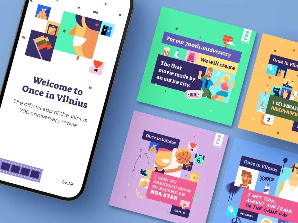 UX/UI dizaino pavyzdys: intuityvi mobilioji sąsaja su aiškia struktūra