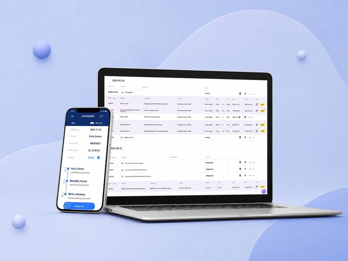 Logvision logistikos platforma: maršrutų optimizavimas, transporto sekimas ir pasiūlymų analizė